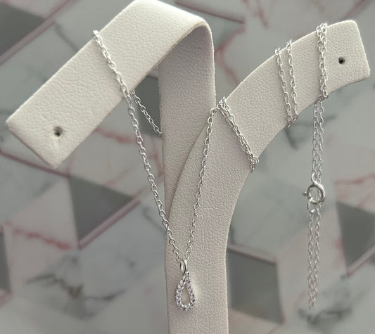 CZ Teardrop Necklace