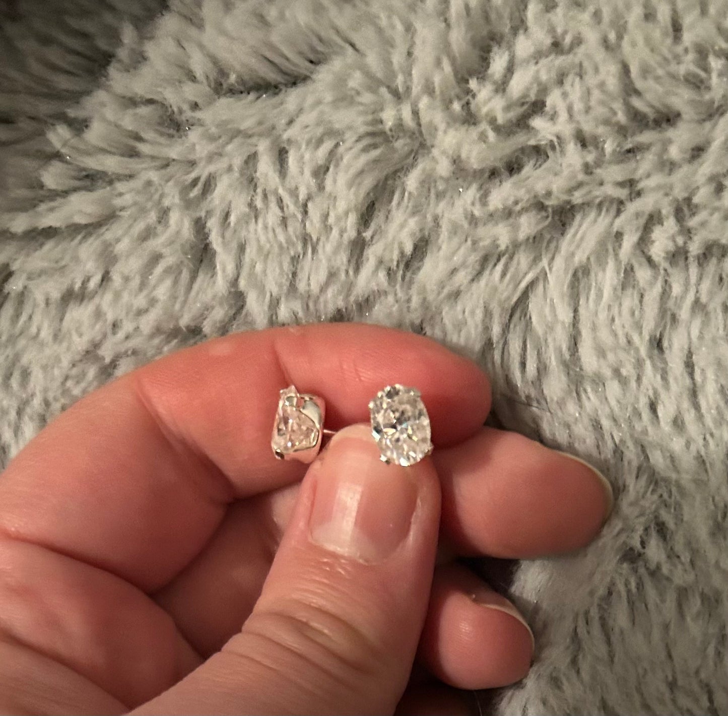 Oval Moissanite Studs